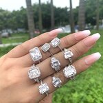 925 Sterling Silver Engagement Ring Factory - Iced Out CZ Cubic Zirconia