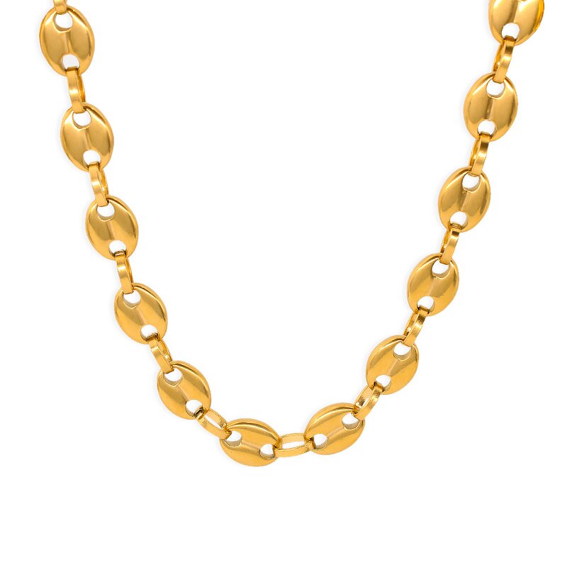 Stainless Steel Coffee Bean Chain Manufacturer - Necklace for Men Hip Hop Jewelry