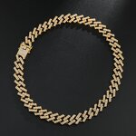 Hip Hop Jewelry Set Manufacturer - 14K Gold Plated Alloy CZ Crystal Cuban