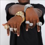 Hip Hop Jewelry Ring Manufacturer - Heart Star Cross Moon Shape Cuban Big