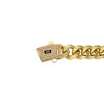 Hiphop Cuban Bracelet Necklace Manufacturer - 6-14mm 18k Gold Plated Stainless Steel