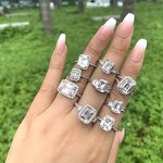 925 Sterling Silver Engagement Ring Factory - Iced Out CZ Cubic Zirconia