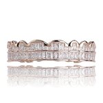 Double Zirconia Caps Grillz Manufacturer - Two Teeth Top for Men Rapper