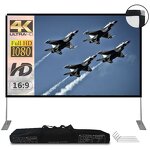 Projector Screen with Stand Factory - 100 Inch Portable 16:9 4K HD Outdoor