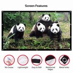 Projector Screen Factory - 120 150 Inch Polyester Portable Outdoor Movie