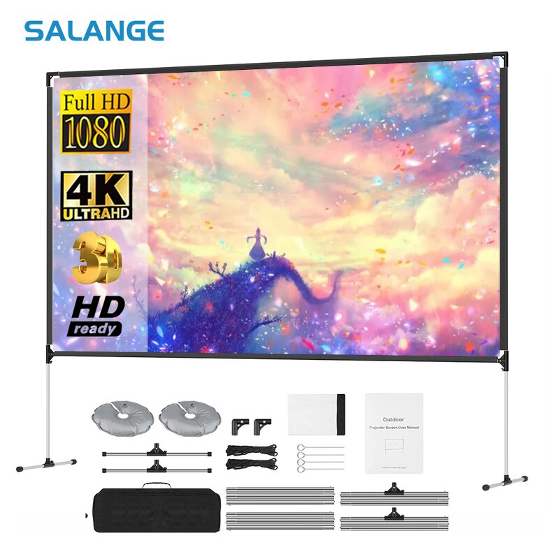 Projection Screen Manufacturer - 100 Inch 16:9 Portable 4K Fast Fold with Stand