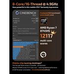 Mini PC Factory - OEM AMD Ryzen 7 16GB DDR5 512GB SSD Dual LAN