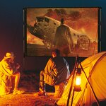 Outdoor Projection Screen Factory - 16:9 with Stand 100 Inches Portable Cinema