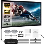 Projection Screen Manufacturer - 100 Inch 16:9 Portable 4K Fast Fold with Stand