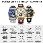 Skeleton Mechanical Watch Manufacturer - Carnival Men's Luxury 5 Hands 12/24 Hour