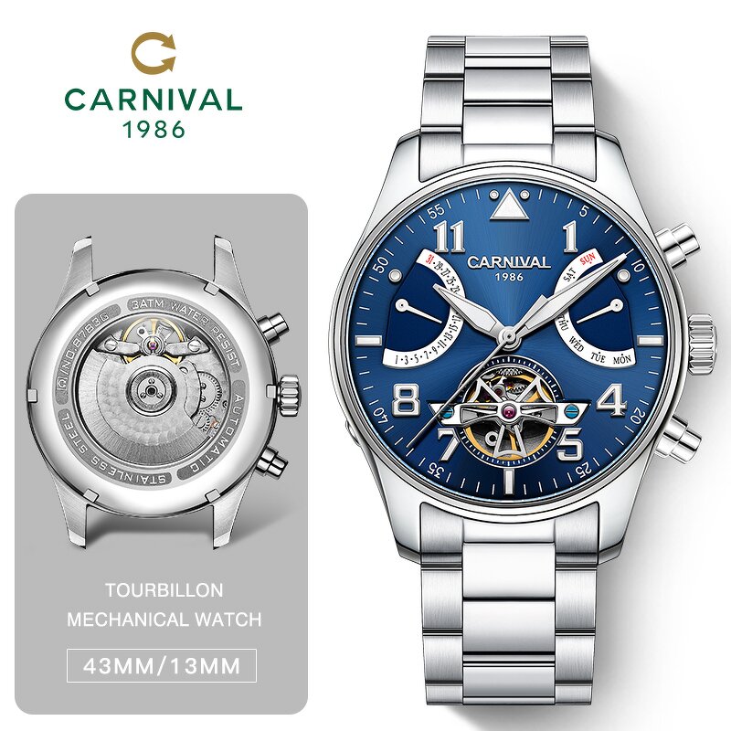 Men's Wristwatch Manufacturer - IW Casual Stainless Steel Automatic Hollow