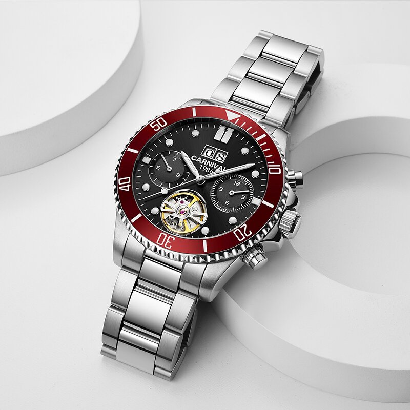 Skeleton Watch Manufacturer - Carnival Luxury Automatic Transparent Back Dial