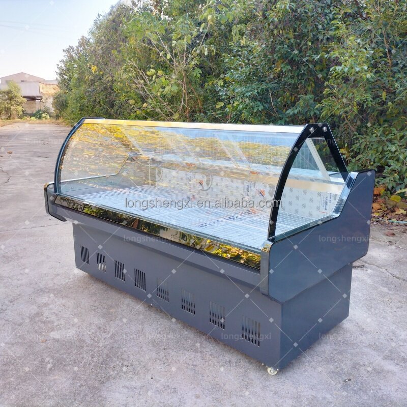 Meat Display Case Manufacturer - OEM/ODM Curved Glass Double Temperature