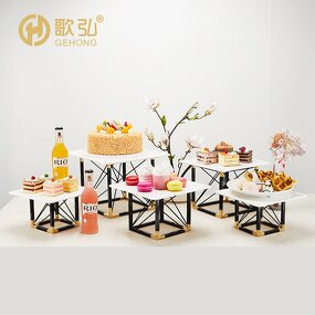 Cupcake Platter Stand Manufacturer - OEM/ODM Acrylic Gold Square