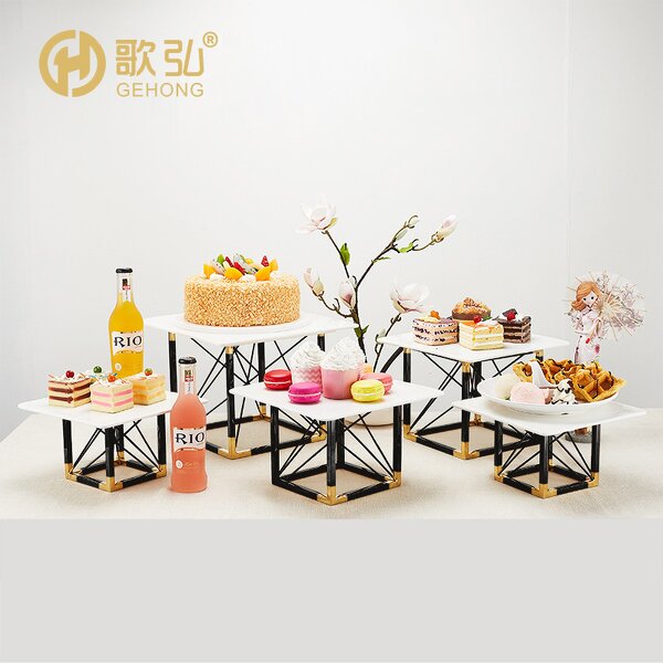 Cupcake Platter Stand Manufacturer - OEM/ODM Acrylic Gold Square