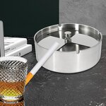 Desktop Ashtray Manufacturer - OEM/ODM Stainless Steel Rotating Windproof