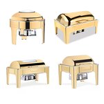 Food Warmer Manufacturer - OEM/ODM Gold Glass Oblong Alcohol Stove