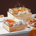Fried Food Display Stand Manufacturer - OEM/ODM Heat Lamp Wood Tray
