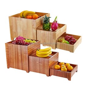 Buffet Display Stand Manufacturer - OEM/ODM Oak Wooden Elevation Serving