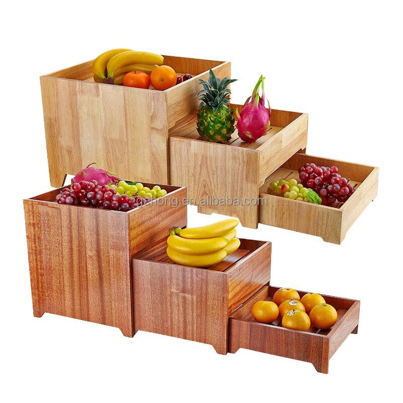 Buffet Display Stand Manufacturer - OEM/ODM Oak Wooden Elevation Serving