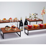 Glass Cake Platter Manufacturer - OEM/ODM Gold Wedding Buffet