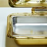 Chafing Dish Manufacturer - OEM/ODM Gold Glass Top Royal