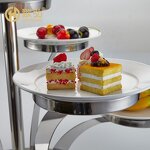 Cake Stand Manufacturer - OEM/ODM Stainless Steel Rotating Multilevel