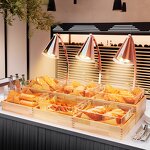 Fried Food Display Stand Manufacturer - OEM/ODM Wooden Heat Lamp