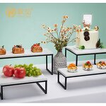 Glass Cake Platter Manufacturer - OEM/ODM Gold Wedding Buffet