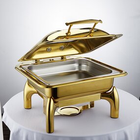 Chafing Dish Manufacturer - OEM/ODM Gold Glass Top Royal
