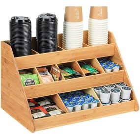 Bamboo Organizer Manufacturer - OEM/ODM 12 Compartments Coffee Pod