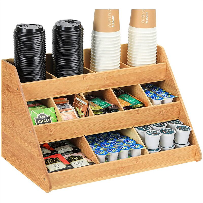 Bamboo Organizer Manufacturer - OEM/ODM 12 Compartments Coffee Pod