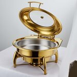 Chafing Dish Manufacturer - OEM/ODM Gold Color Luxury Oblong