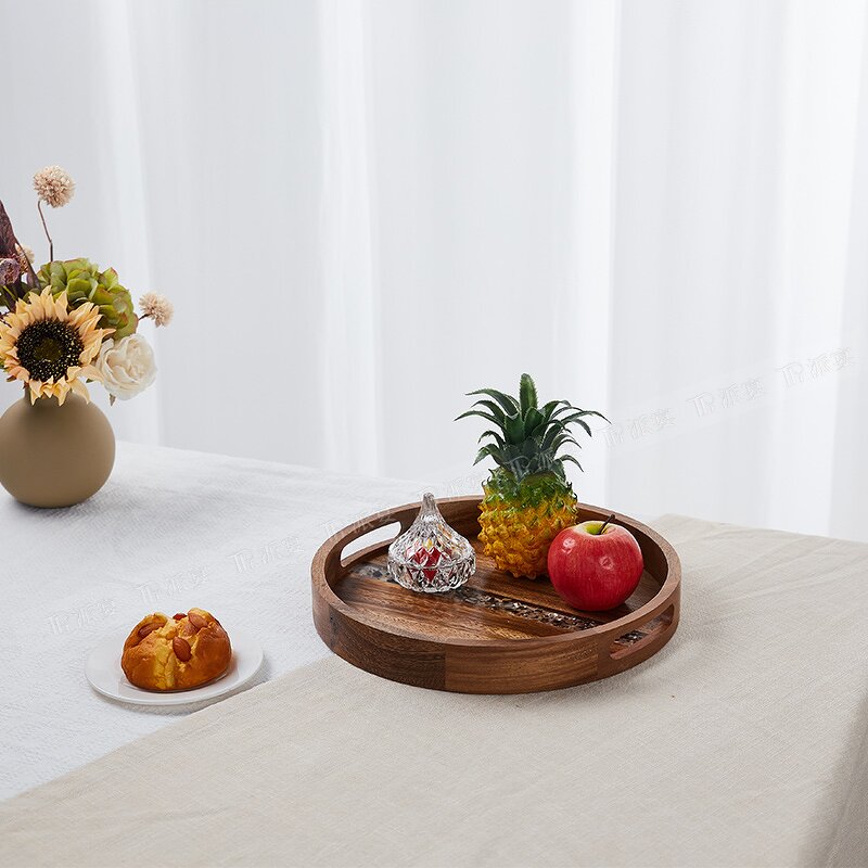 Wooden Tray Manufacturer - OEM/ODM Round Serving Platter Buffet