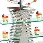 Dessert Riser Manufacturer - OEM/ODM Silver Buffet Party Food