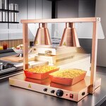Food Heat Lamp Manufacturer - OEM/ODM Golden Stainless Steel Buffet