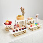 Cupcake Platter Stand Manufacturer - OEM/ODM Acrylic Gold Square