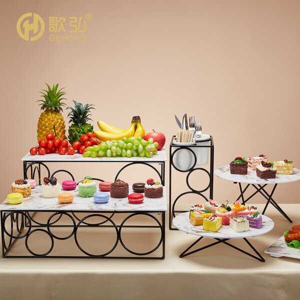 Dessert Table Stand Manufacturer - OEM/ODM Square Hotel Buffet