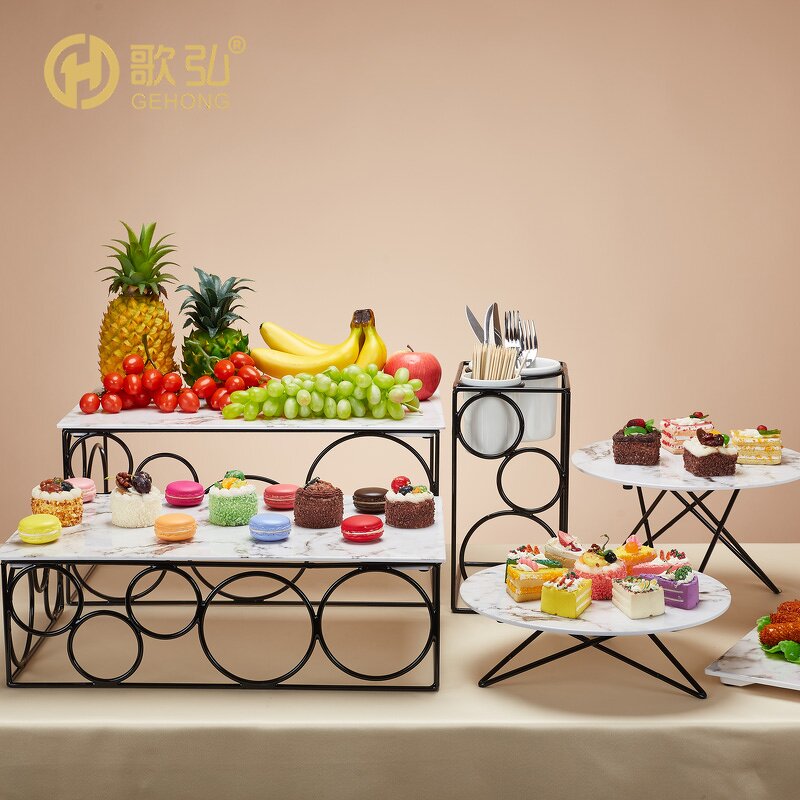 Dessert Table Stand Manufacturer - OEM/ODM Square Hotel Buffet