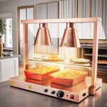 Food Heat Lamp Manufacturer - OEM/ODM Golden Stainless Steel Buffet