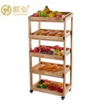 Utility Cart Manufacturer - OEM/ODM Pine Wood 5-6 Tier Rolling