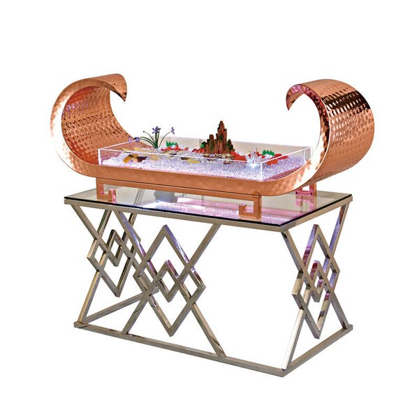 Buffet Table Manufacturer - OEM/ODM Tempered Glass Top Stainless