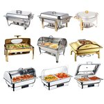 Food Warmer Manufacturer - OEM/ODM Gold Glass Oblong Alcohol Stove