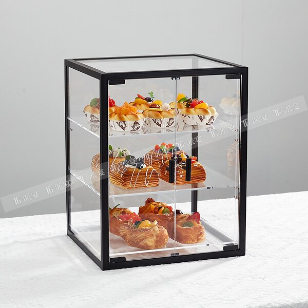 Bread Rack Manufacturer - OEM/ODM Rubber Wood 3 Layer Black Frame
