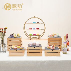 Wooden Buffet Stand Manufacturer - OEM/ODM Square Riser Catering