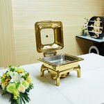 Chafing Dish Manufacturer - OEM/ODM Gold Glass Top Royal