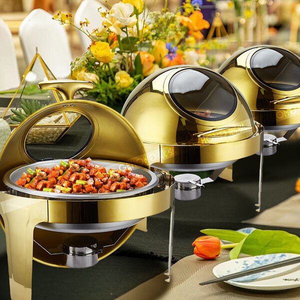 Food Warmer Manufacturer - OEM/ODM 6L Round Chafing Dish
