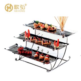 Banquet Serving Set Manufacturer - OEM/ODM 3 Tier Rectangular Plates