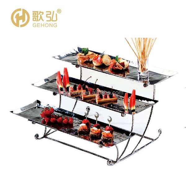 Banquet Serving Set Manufacturer - OEM/ODM 3 Tier Rectangular Plates