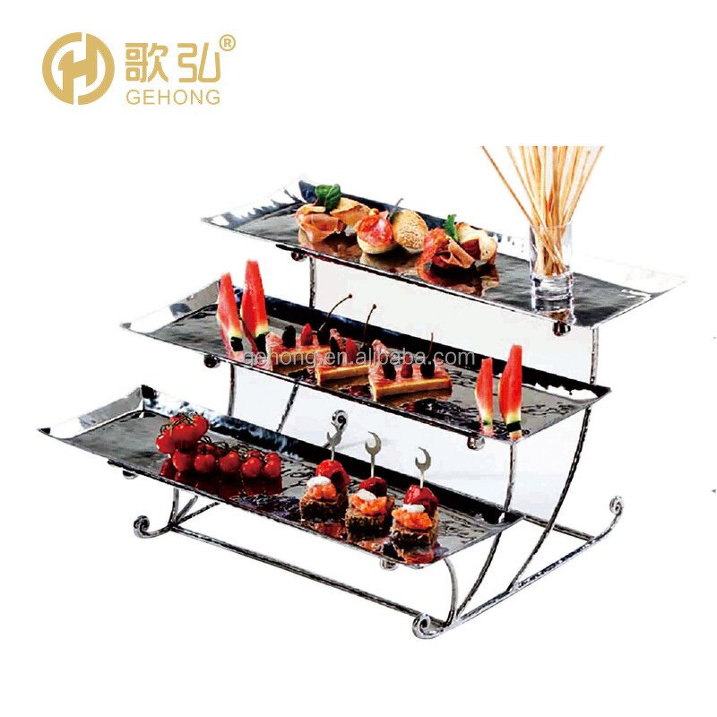 Banquet Serving Set Manufacturer - OEM/ODM 3 Tier Rectangular Plates